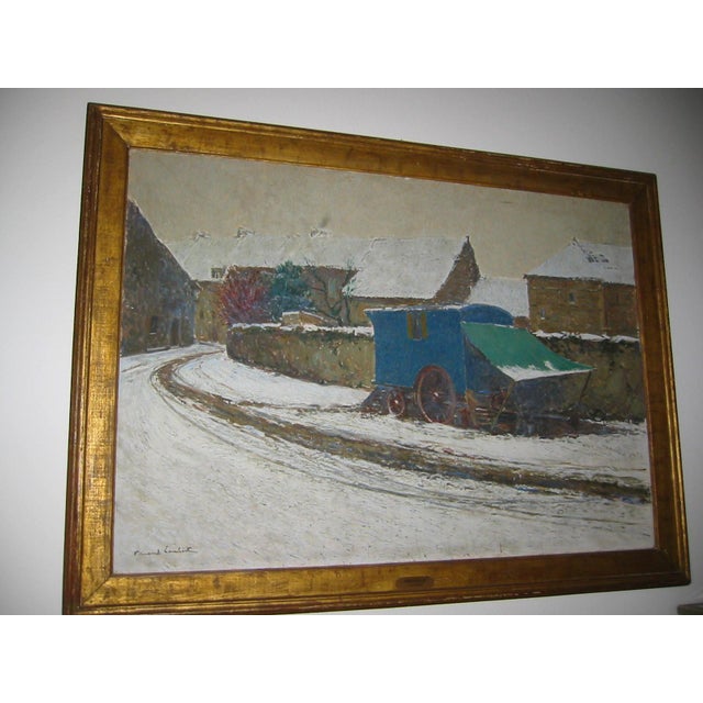 1930s Fernand Alexis Lambert Impressionist FrenchCountry Signed Oil on Canvas Original Frame For Sale - Image 16 of 18