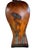 Japanese Sculptural Nature-Inspired Table Lamp With Ribbed Bamboo Shade, Dragonfly and Frog Finial For Sale - Image 3 of 11