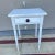 A Antique White Painted Softwood Pennsylvania Sheraton One Drawer Side Table, Circa 1850's Found in Lancaster County,...