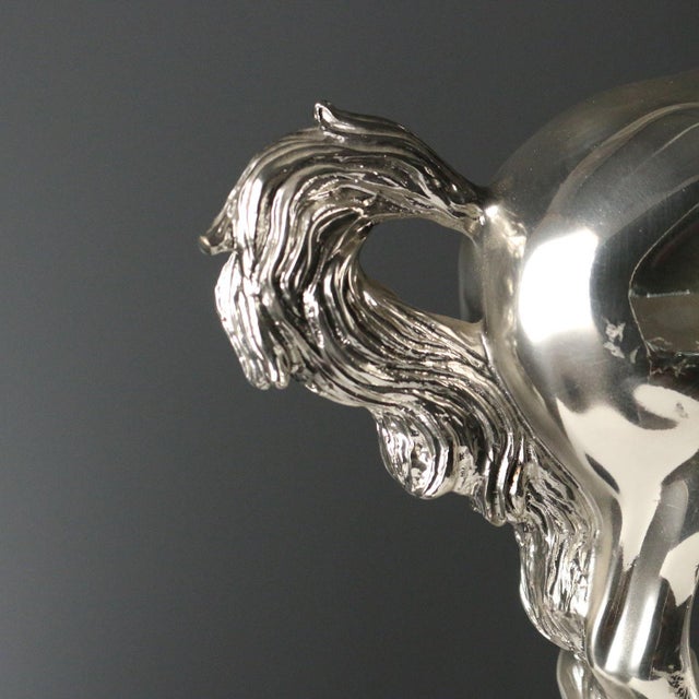 Silver-Plate Sculpture Clock from Ottaviani Manufacture For Sale - Image 4 of 8