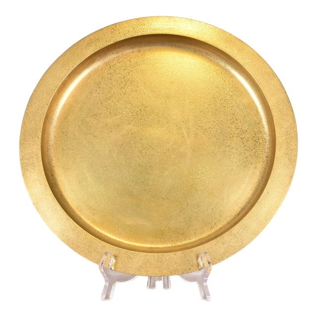 Tiffany Studios New York Bronze Doré Large Charger Plate or Tray For Sale