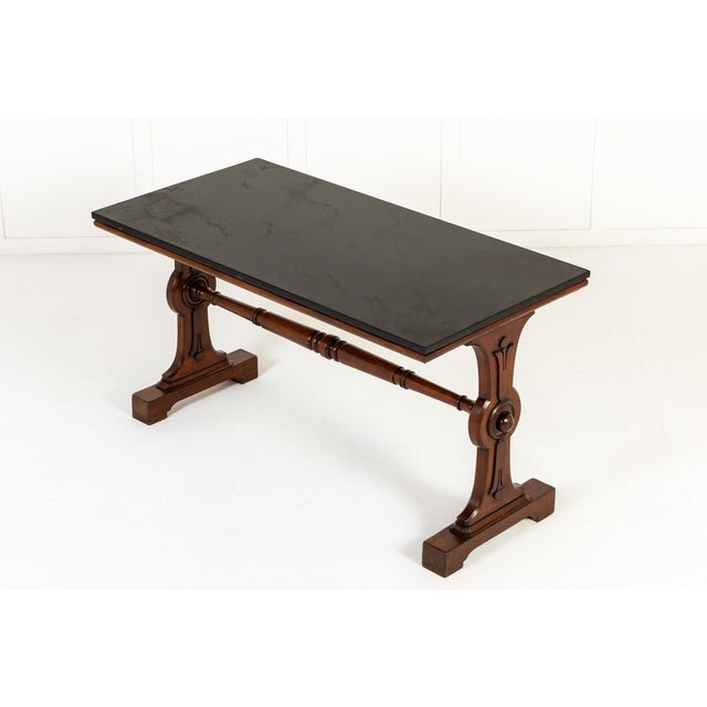 Large 19th Century English Mahogany Library Table For Sale - Image 3 of 12