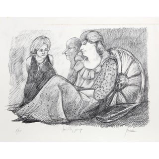 "Family Group" Lithograph by Peter Paone For Sale