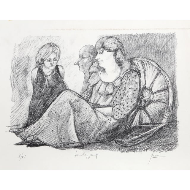 "Family Group" Lithograph by Peter Paone For Sale