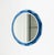Mid-Century Modern Round Wall Mirror with Blue Frame, 1970s For Sale - Image 12 of 14
