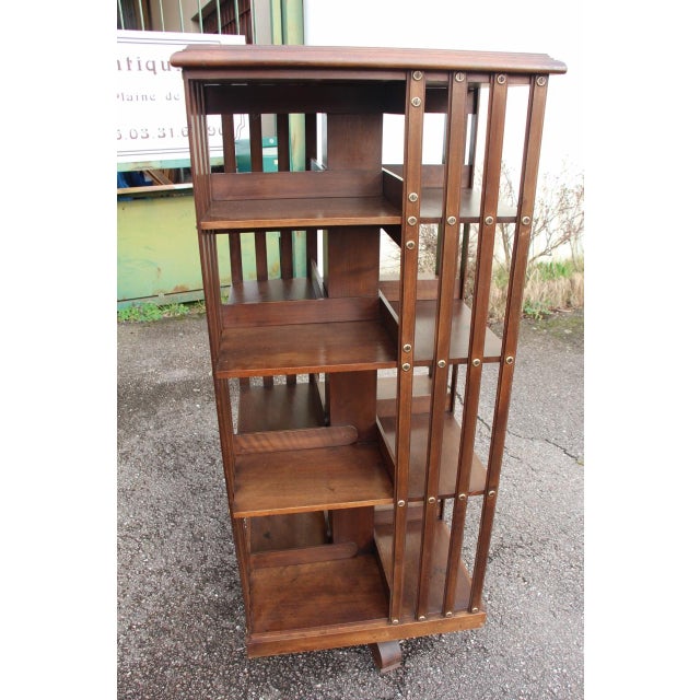 Rotating Bookcase by G. Borgeaud, Paris, France, 1890s For Sale - Image 5 of 9
