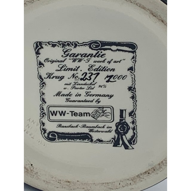 American Westerwald Stars and Stripes Beer Stein Rare For Sale - Image 3 of 9