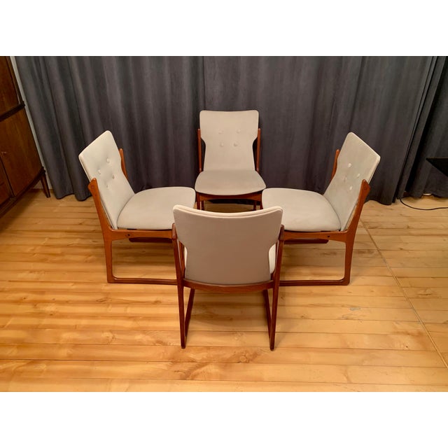 Brown Chairs from Stolefabrik Vamdrup, Denmark, 1960s, Set of 4 For Sale - Image 8 of 18