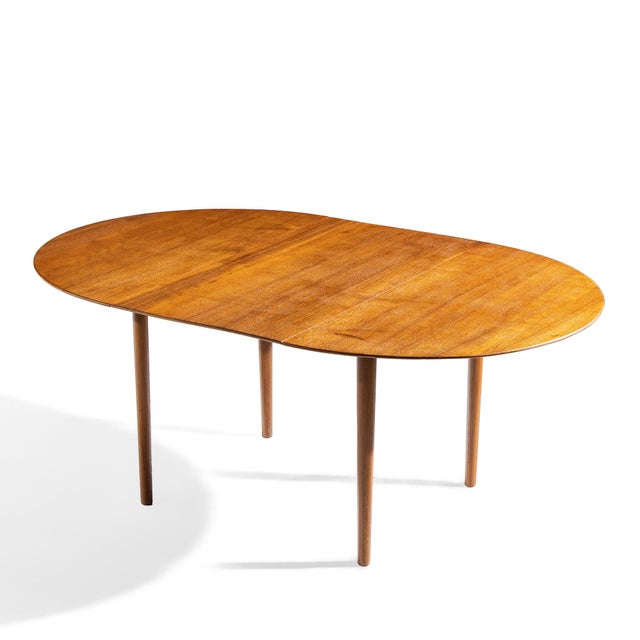 Moreddi Style Mid Century Danish Teak Expanding Dining Table With 1 Leaf For Sale - Image 10 of 10