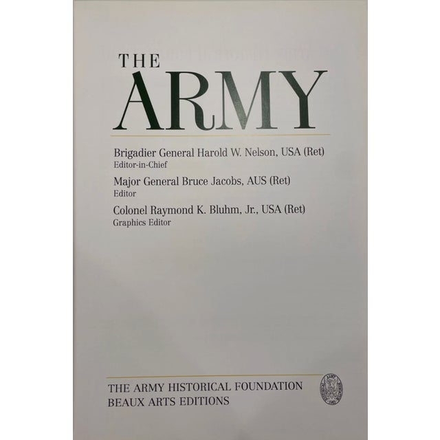 2000 - 2009 The Army Historical Foundation Book 2001 Beaux Arts Military History Coffee Table - Green Leatherette With Gold Medallion For Sale - Image 5 of 13