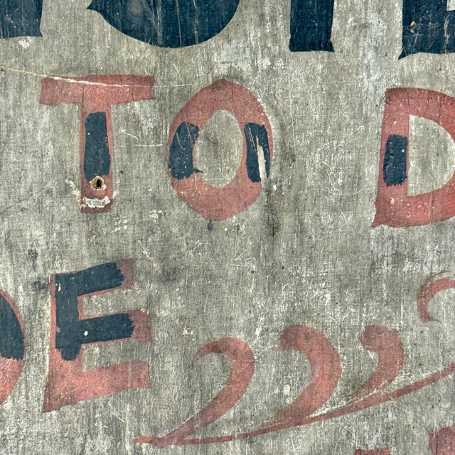 Superb 19th Century Wood Trade Sign Advertising Latest System for Shoe Repairing For Sale - Image 10 of 12