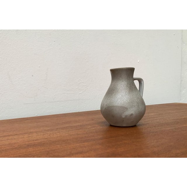 Gray Mid-Century Minimalist WGP West German Pottery Carafe Vase from Marschner Kunsttöpferei, 1960s For Sale - Image 8 of 15