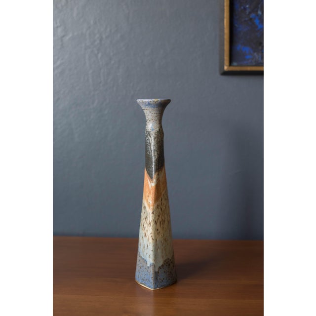 Vintage Handmade Stoneware Studio Pottery Vase by Robert Parrott For Sale In Monterey, CA - Image 6 of 9
