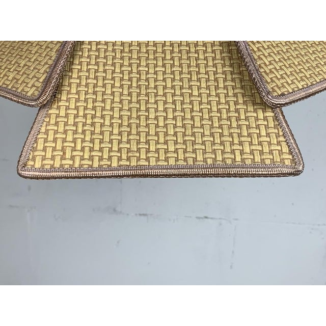 Scandinavian Uchiwa Fan Style Rattan Woven Hanging Lamp, 1960s For Sale - Image 12 of 18