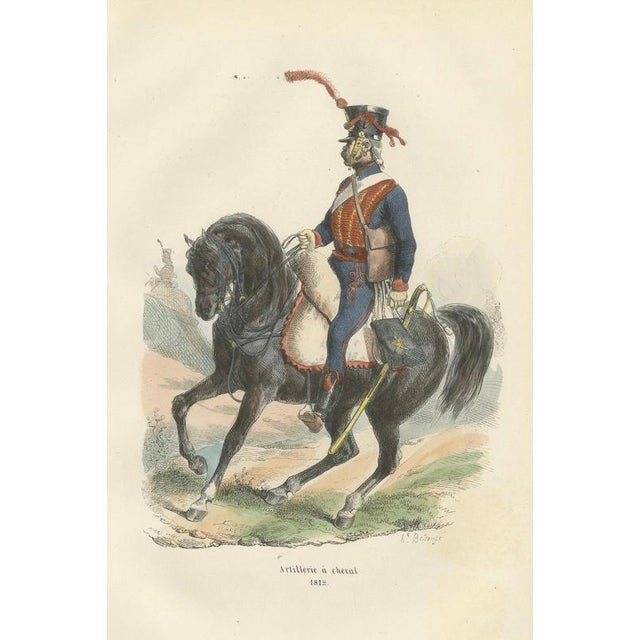 Mid 19th Century Napoleonic Horse Artillery, 1843, Paper For Sale - Image 5 of 10