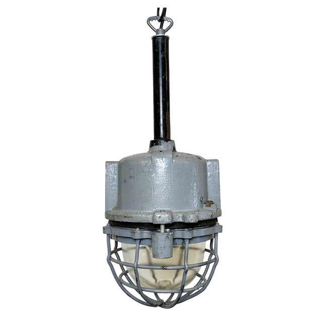 Dark Grey Cast Aluminium Explosion Proof Light from Elba, 1970s For Sale