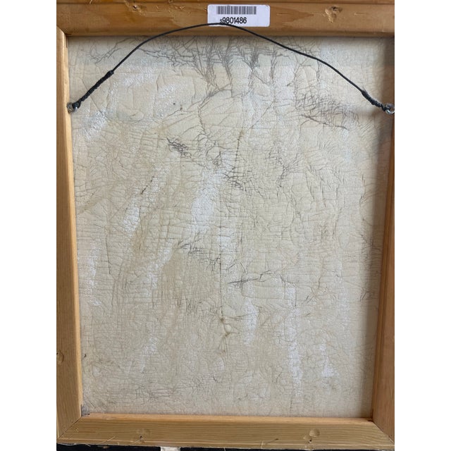 Late 20th Century Heavy Carved Wood Framed Oil Painting of Italian Architectural Scene For Sale - Image 10 of 11