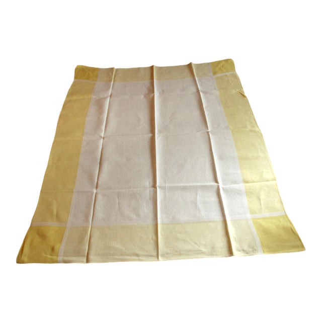 1960s Vintage - Cotton and Linen Tablecloth For Sale