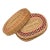 A vintage 1970s set of 4 sweet grass nesting / stacking lidded baskets / boxes from China. Each lid has a small flat...