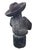Vintage Hand-Carved Volcanic Stone Whimsical Monkey With Sombrero & Bananas Garden Statue For Sale In West Palm - Image 6 of 12
