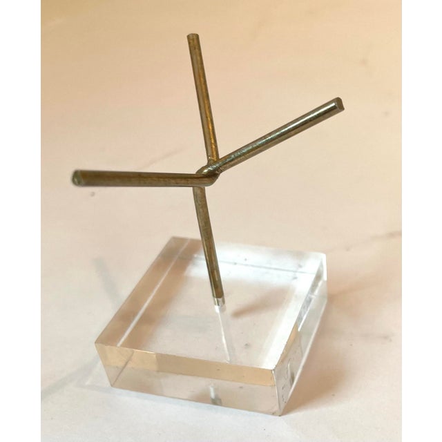 Nice vintage lucite and metal display stand