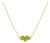 Dainty Peridot Cluster Necklace | August Birthstone Necklace | Dainty Stackable Everyday Necklace For Sale
