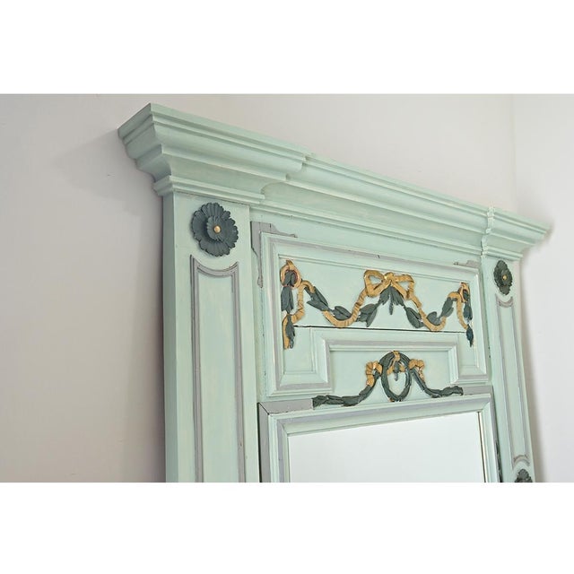 Massive French 19th Century Trumeau with new Mirror Plate For Sale - Image 4 of 11