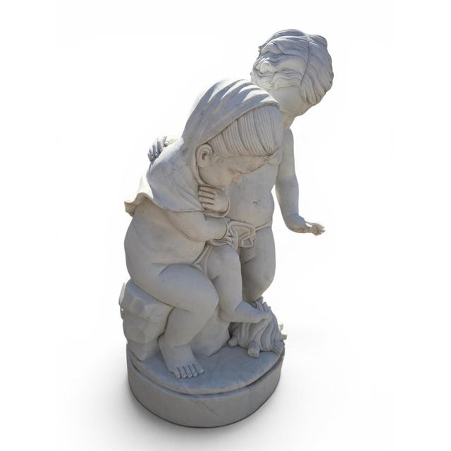 Italian Artist, Putti Groups, Late 20th Century, Marble, Set of 4 For Sale - Image 6 of 7