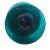 Italian Empoli Teal Turquoise Blue Optic Swirl Vase 13” Pedestal Base Art Glass For Sale In San Francisco - Image 6 of 8