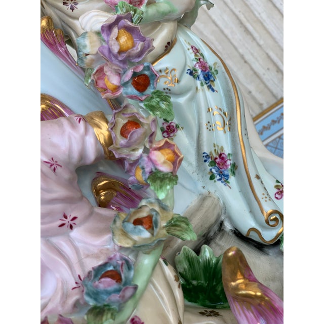 19th Sevrès Porcelain Figural Stand Centerpiece Raised Fruit Basket For Sale - Image 10 of 12