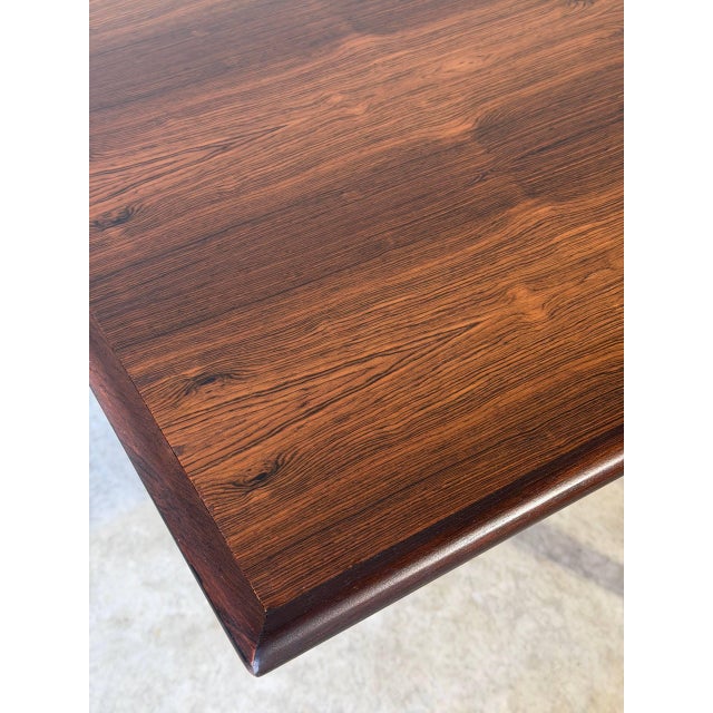 Danish Rosewood Dining Table With Expandable Pull Out Draw Leaves Denmark N&r Møbler 1960s For Sale - Image 10 of 14