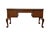 Hekman Furniture Solid Walnut Traditional Chippendale Style 58" Writing Desk W. Tooled Leather Top For Sale - Image 12 of 13