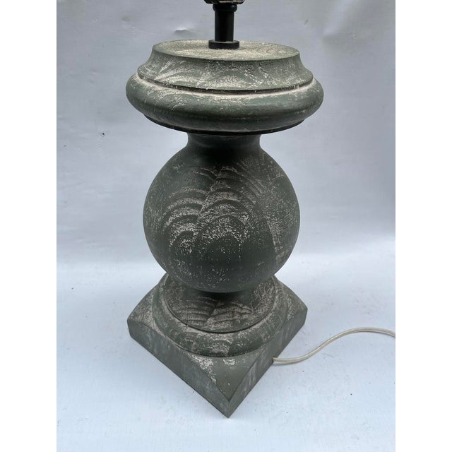 1990s Pottery Barn Wood Lamp For Sale - Image 5 of 13