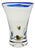 Annieglass Tropical Fish Art Glass Vase Blue Rim 5.5" Santa Cruz For Sale