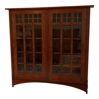 Stickley Mission Oak Harvey Ellis Double Door Bookcase For Sale