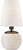 Modern Thomas O'Brien by Visual Comfort Signature Tiny Terri Round Accent Lamp in Alabaster with Linen Shade For Sale - Image 3 of 3