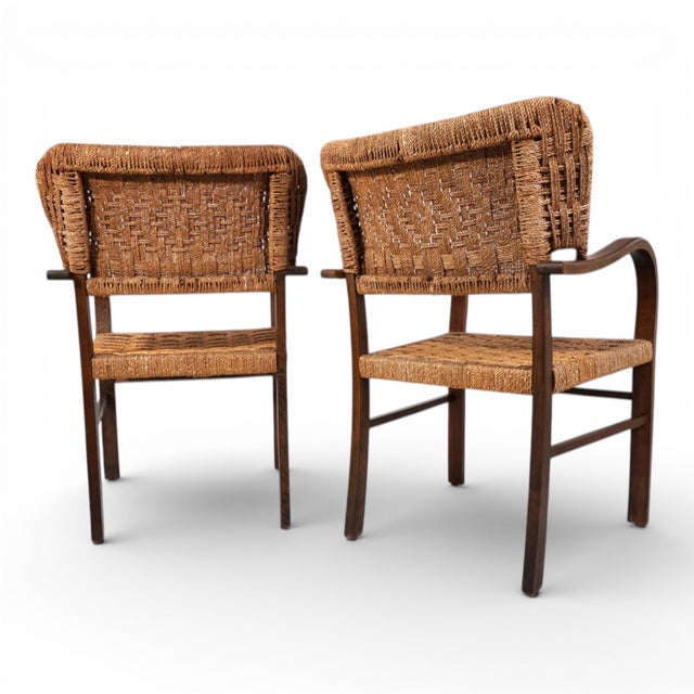 Bauhaus Rope-Weave Chairs from Erich Dieckmann, 1930s, Set of 2 For Sale - Image 6 of 18