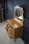 Brown Antique Victorian Quartersawn Oak Serpentine Oxbow Dresser & Mirror Washstand For Sale - Image 8 of 12