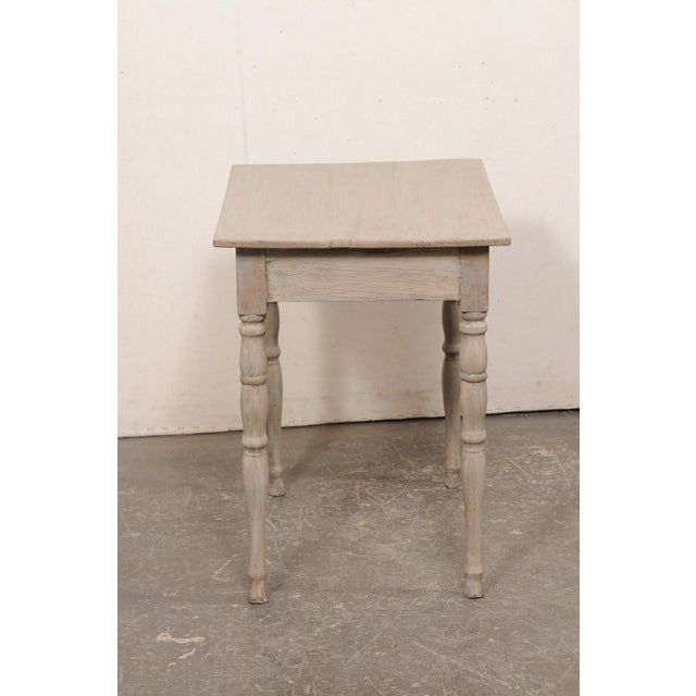 French Painted Oak Accent Table, 19th C. For Sale - Image 10 of 11