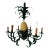 Vintage Tole Metal Pineapple Chandelier Light Fixture For Sale