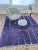 Cobalt Blue Geometric Wool Moroccan Beni Ourain Rug For Sale - Image 14 of 15