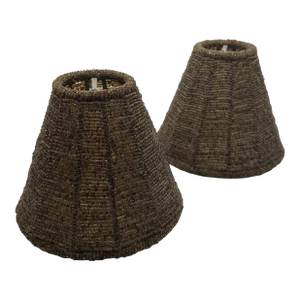 Beaded Glass Sconce Shade - a Pair