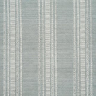 Sample - Schumacher Cassia Silk Stripe Wallcovering Wallcovering In Sky For Sale