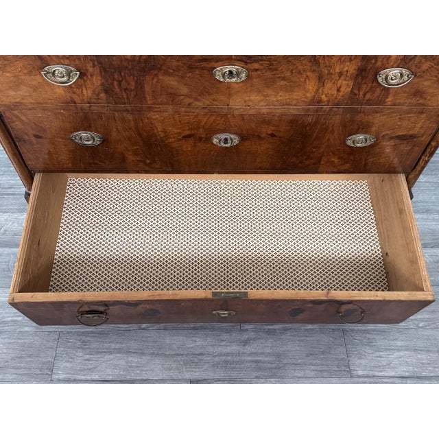 Antique Mid-19th Century Biedermeier Walnut Chest of Drawers, Germany For Sale - Image 13 of 18