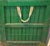 Primitive Folk Art Green Painted Trunk or Hinged Storage Trunk, Chest For Sale - Image 4 of 8
