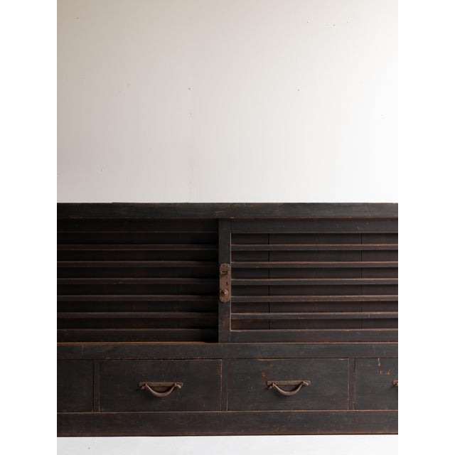 Japanese Antique Large Tansu 1860s-1900s / Sideboard Wabi Sabi For Sale - Image 12 of 18