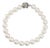 Mid 20th Century Tiffany & Co 7.5mm Pearl Bracelet Signature 18k White Gold X Clasp Estate For Sale