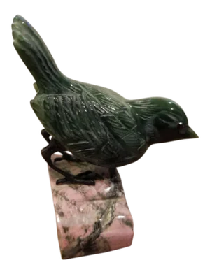 Mid 20th Century Carved Jadeite Bird