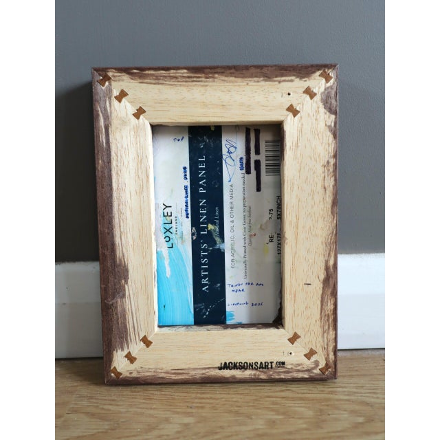 Contemporary 'Things Far and Near' Original Mini Abstract Oil Painting by British Artist Lloyd Durling, Framed For Sale - Image 10 of 10