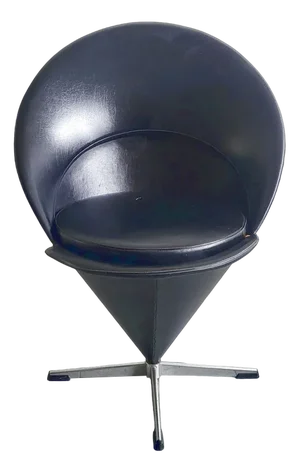 Vintage Cone Chair in Steel and Skaî by Verner Panton, 1960s